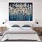 Designart - Blue Vintage Crystal Chandelier - Flower Artwork on Canvas